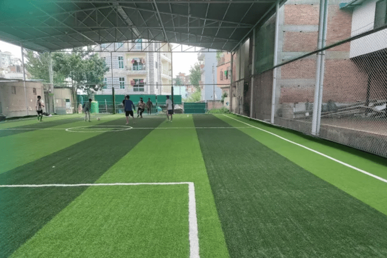 Local Football Game with Young Nepali Youths