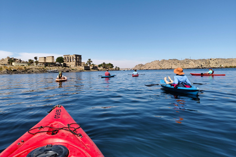 Aswan: Nubian Kayak Club an hour kayak around Philae Temple