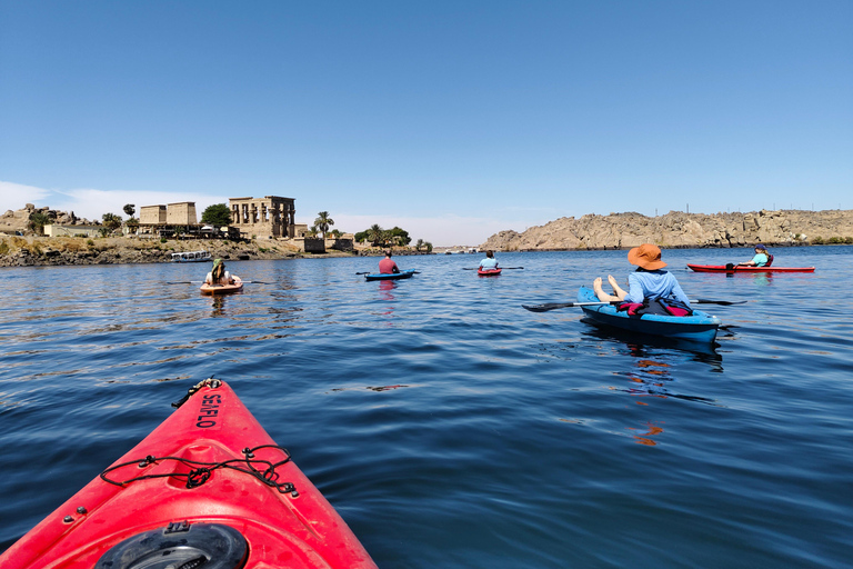 Aswan: Nubian Kayak Club an hour kayak around Philae Temple