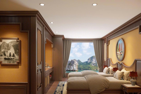 Hanoi: 2-Day Halong & Bai Tu Long Bay 5-Star Cruise, Balcony Halong: 2-Day Halong& Bai Tu Long 5-Star Cruise with balcony