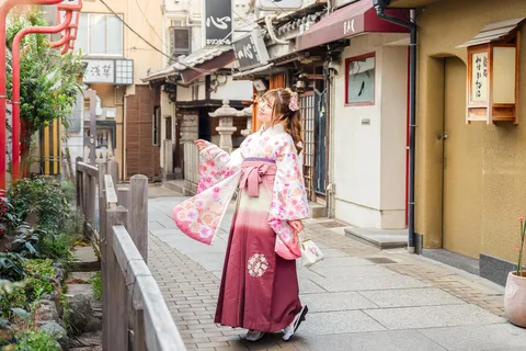 Osaka: Hakama verhuur 1-daags plan