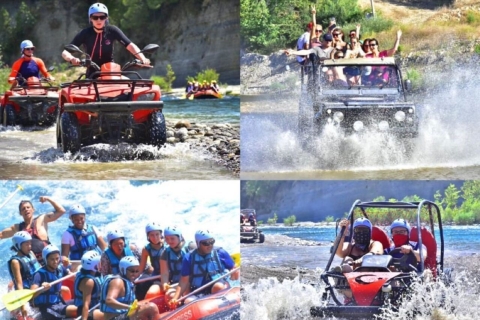 Von der Seite: Köprülü Canyon Rafting Tour mit optionaler ZiplineWildwasser-Rafting und Zipline mit Hoteltransfers und Mittagessen