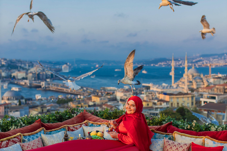 Rooftop Flying Dress Photoshoot in Istanbul