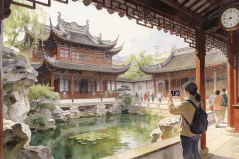 Shanghai：Yu Garden, Temple, Water Town Tour w/Hop-On Hop-Off Yu Garden, God Temple, Water Town Tour w/Hop-On Hop-Off Bus.