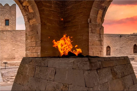 Baku: Ancient Carvings, Caspian Shores, and Beach Day Tour