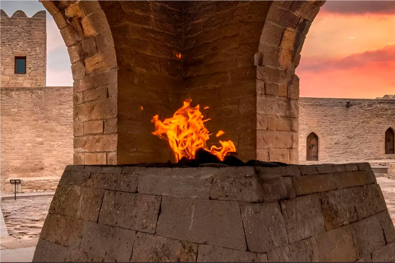 Baku: Ancient Carvings, Caspian Shores, and Beach Day Tour