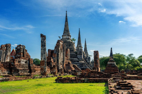 From Bangkok: Private Guided Ayutthaya Day Tour Guide+Ticket/ Wt Mahathat/ Wt PhraSri/ Elephant Vil/ Wt Chai