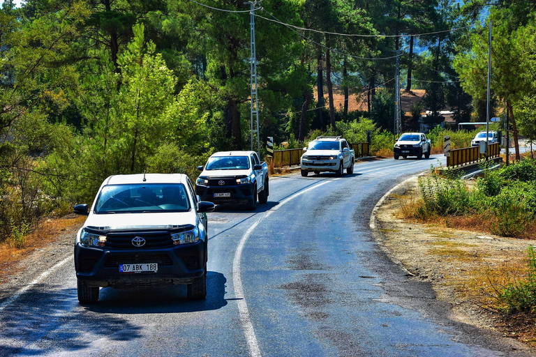 Antalya: Guided Self-Driven Jeep Tour with Rafting and Lunch