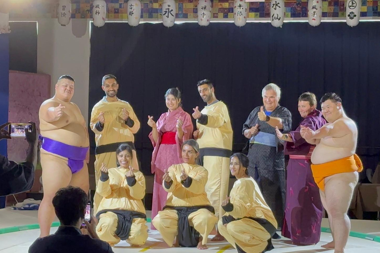 Osaka: Sumo Show with Halal Sukiyaki Group Sumo Show with Halal Sukiyaki set