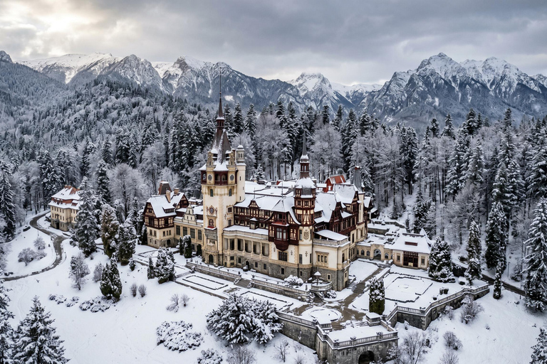 From Bucharest: Peles, Dracula & "Wednesday" Castles Tour COACH TOUR Audio guide in 24 languages
