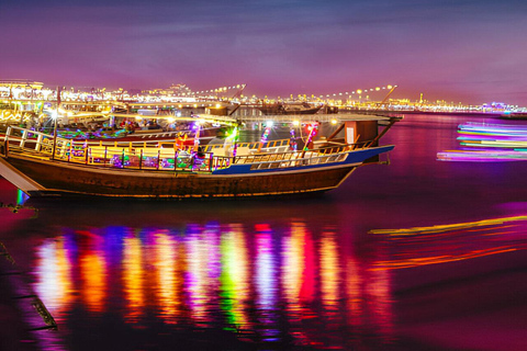 Doha: Night City Lights Tour with Arabian Dhow Cruise
