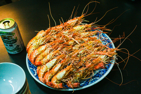 Tour gastronómico de gambas de Taipei: Camarones, cerveza, jazz y comida incluidos