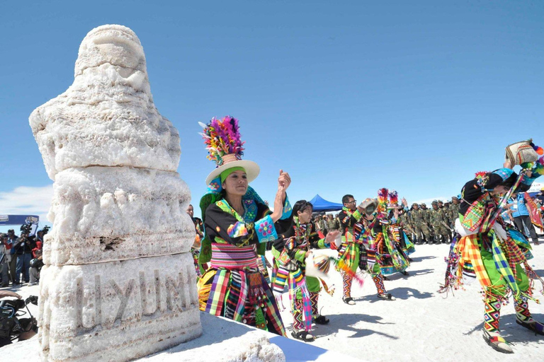 From Uyuni: Salt Flat Experience with Sunset, Lunch Included, and Wine