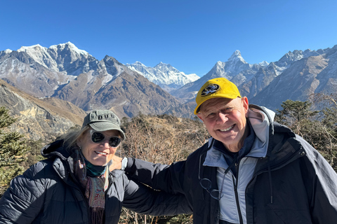 Landing at Everest Base Camp Kalapather and breakfast