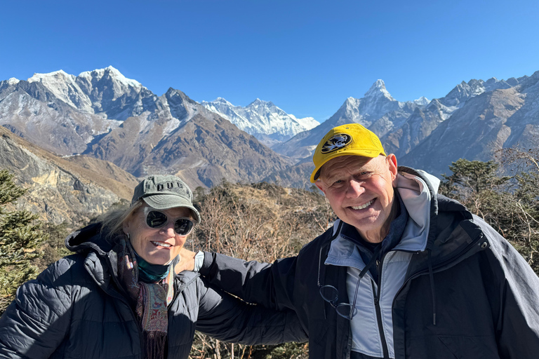 Landing at Everest Base Camp Kalapather and breakfast