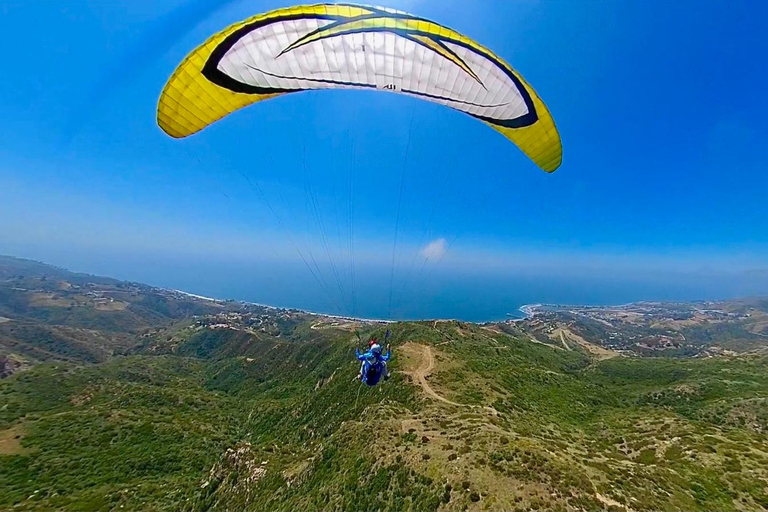 Aventure en parapente tandem entre les collines et la plage de Malibu