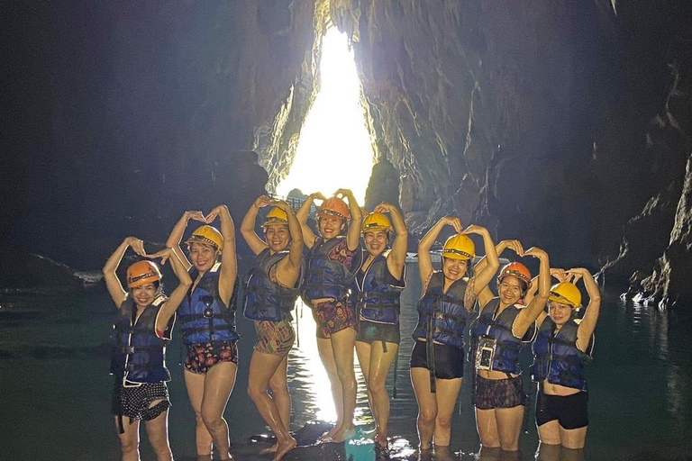 From Hue: Dark Cave Discovery Day Tour Combo: Zipline & Mud bath at Dark Cave With Hotel From Hue