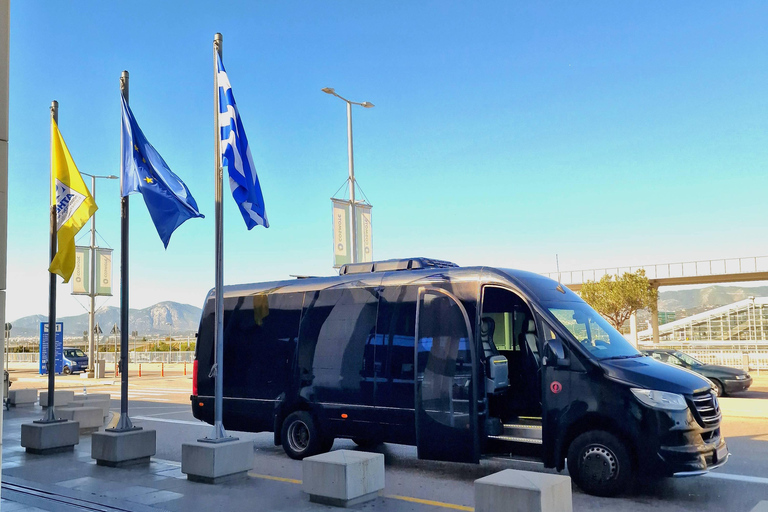 Traslado fácil de van e microônibus do aeroporto de Atenas para a cidade de Atenas