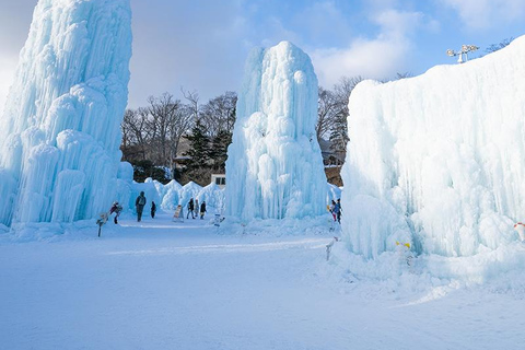 Sapporo: Lake Shikotsu Ice Festival, Snow Fun & Buddha Tour Shared Tour, Meet at Sapporo Station