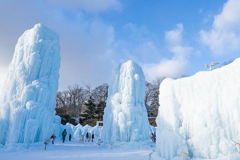 Sapporo: Lake Shikotsu Ice Festival, Snow Fun & Buddha Tour Shared Tour, Meet at Sapporo Station