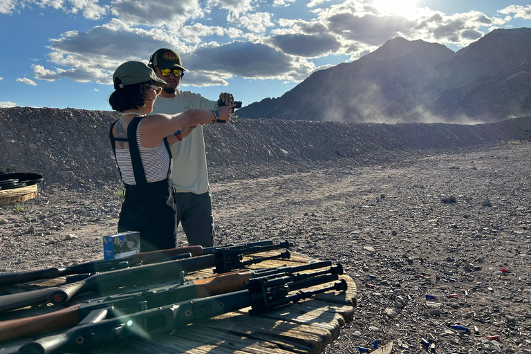 Las Vegas: Outdoor Shooting, Hoover Dam, and Mountain Trip Full-Auto Explosive Experience - 5 Gun Package