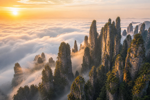 Zhangjiajie: Avatar Mountains E-Ticket & Guide Options 4-Day Park Ticket + 4 Mountain Transport Rides