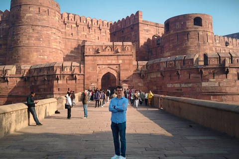 From Delhi: Taj Mahal Sunrise & Agra Day Tour with 5* Lunch From Delhi: Tour with Ac Car, Driver & Guide