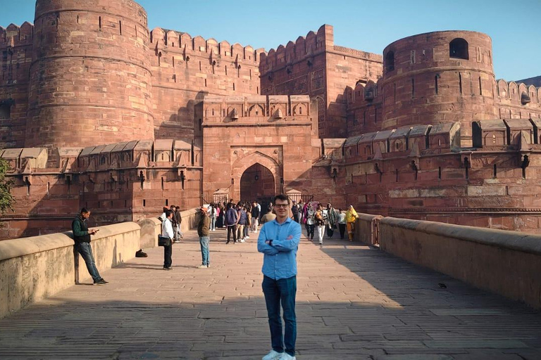 From Delhi: Taj Mahal Sunrise & Agra Day Tour with 5* Lunch From Delhi: Tour with Ac Car, Driver & Guide