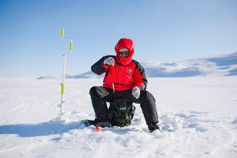 Levi: Ice Fishing Experience with Hot Drink