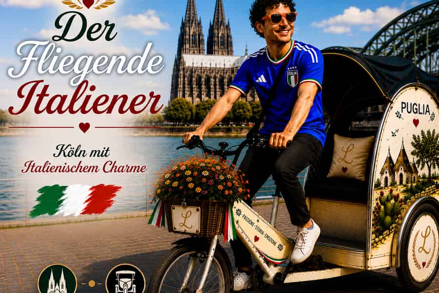 Köln: Stadtrundfahrt mit der Rikscha. Foto: GetYourGuide