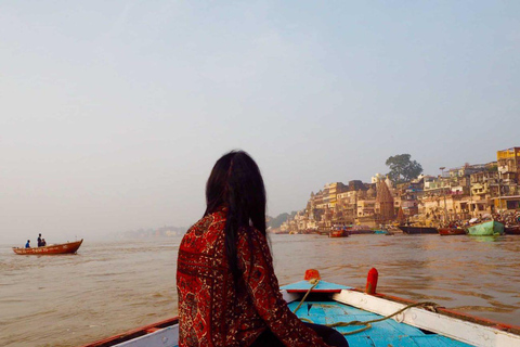 Overnight Varanasi Ganga Aarti, Boat-ride with Sarnath Tour