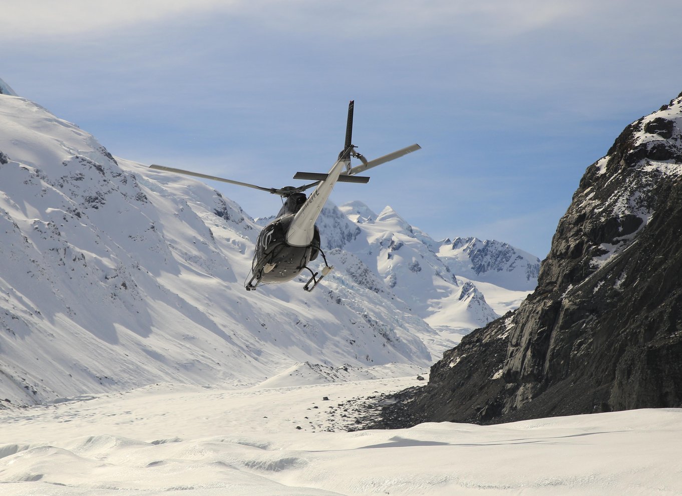 Mount Cook: Kombineret flyvning med skiplan og helikopter over gletsjeren