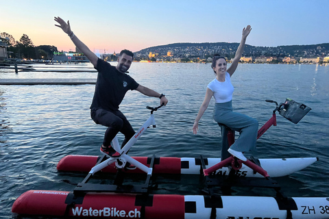 Waterbike op het meer van ZürichWaterfietstocht op het meer van Zürich - Tandem voor de hele dag