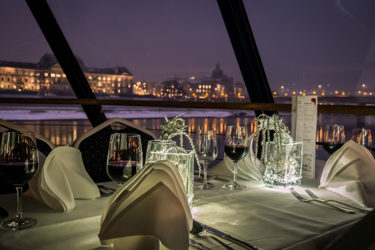 Dresden Winterlights - Croisière fluviale en soirée avec dîner