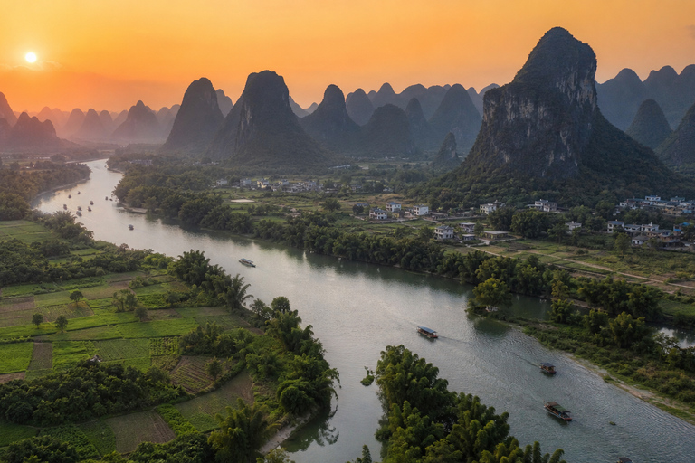 Yangshuo Ticket: Ruyi Peak, Silver Cave, Yulong River & More Li River Bamboo Raft Round Trip with Shuttle
