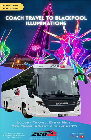 Wolverhampton/Walsall: Blackpool Illuminations Coach Trip