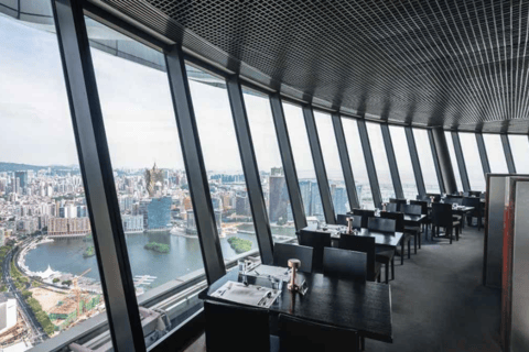 Macau: 360 Café Buffet Dining at Macau Tower with City Views 360 Tea Set + DIY Canvas bag Package with Tower ticket