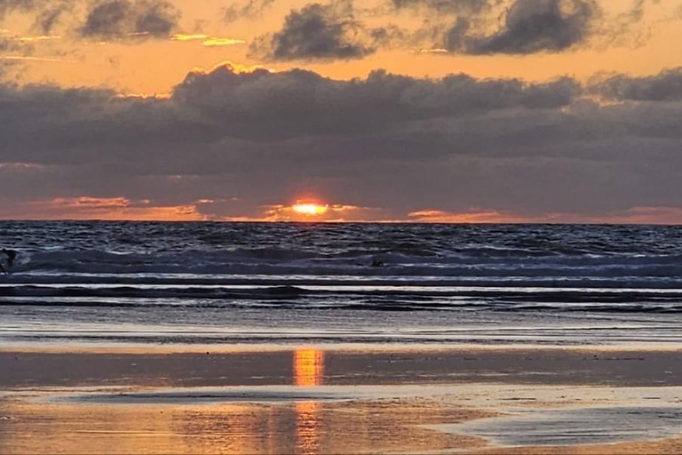 Oeste de Auckland: Puesta de sol con piscina termal y vista nocturna