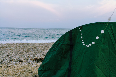 From Baku: Bilgah Beach Overnight Camping Trip with BBQ