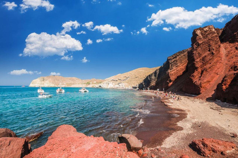 Santorini: Akrotiri Excavation, Megalochori, & Beaches Tour