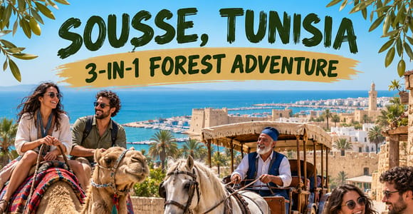 Sousse: 3-in-1 Forest Quad, Camel & Ostrich Zoo Tour