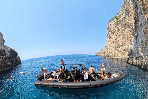 Tirana/Golem: Sazan Island, Ali Cave & Beach by Speedboat Pick up From Tirana