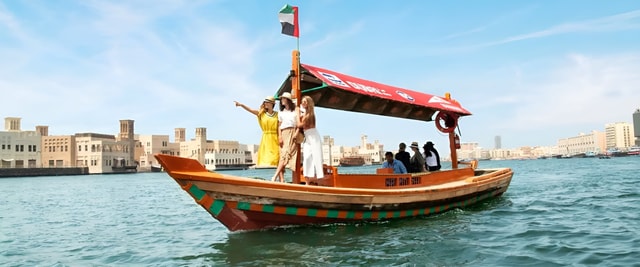 Dubai: Abra Cruise with Old Town & Street Food Walking Tour