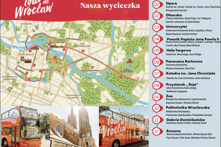 Tour de Wrocław (wycieczka autobusowa hop-on hop-off)