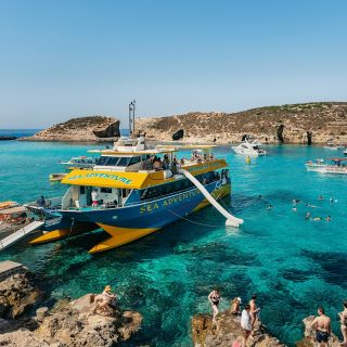 Bugibba: Kryssning på Gozo, Comino och den blå lagunen