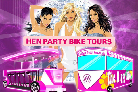 Luxuriöse Pink Hen Party Bike Tour durch Belfast