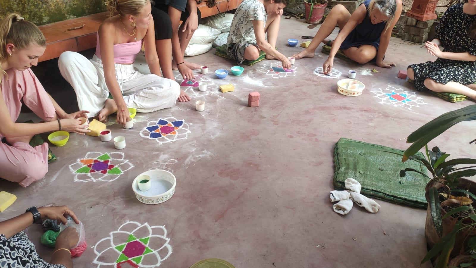 Pondicherry: Kolam-Kunst-Workshop