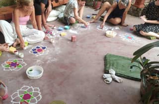 Pondicherry: Kolam-Kunst-Workshop
