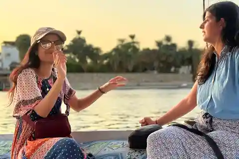 Luxor: Privat Felucca Ride med panoramautsikt över Nilen.