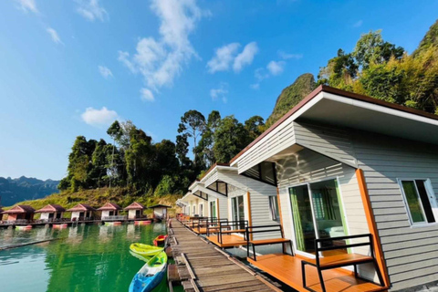 Phuket or Anywhere: 2-Days Cheow Lan Lake & Raft-Resort-FAN Option 1: From KhaoLak+KhaoSok with Roundtrip Hotel Transfer